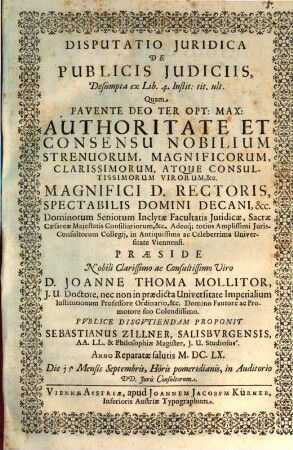 Disp. iur. de publicis iudiciis