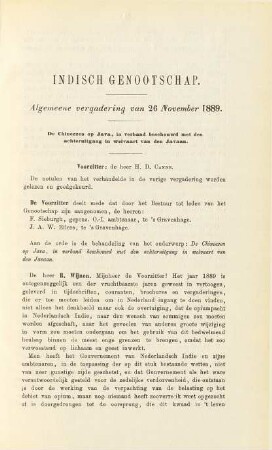 Algemeene vergadering van 26 November 1889