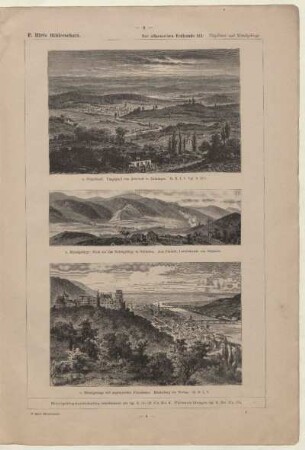 Mittelgebirge: Blick auf das Eulengebirge in Schlesien. Aus Partsch, Landeskunde von Schlesien.