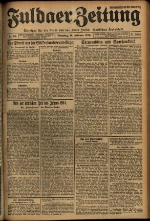 Ausgabe vom Dienstag, den 16. Februar 1926.