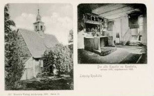 Leipzig-Reudnitz: Die alte Kapelle zu Reudnitz, erbaut 1568, abgebrochen 1882 [Alt-Leipzig14]