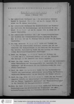 Januar - Februar 1954