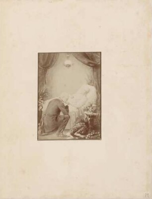 Kanzler Bismarck am Sterbebett von Kaiser Wilhelm I.