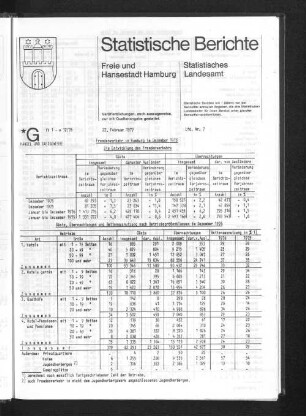 Fremdenverkehr in Hamburg im Dezember 1976 : Lfd. Nr. 7