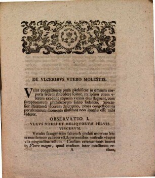 Ad solemnem panegyrin ... Henrici Danielis Winiker post habita academicarum disputationem specimina ... summis medicinae honoribus ornandorum humanissime invitat ... Io. Georg. Roederer praemissis de ulceribus utero molestis observationibus