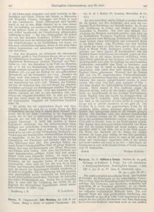 442-448 [Rezension] Masaryk, Th. G., Rußland und Europa. Studien über die geistigen Strömungen in Rußland. 1. Folge