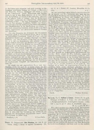 442-448 [Rezension] Masaryk, Th. G., Rußland und Europa. Studien über die geistigen Strömungen in Rußland. 1. Folge