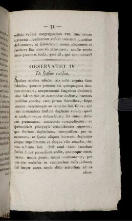 Observatio IV.