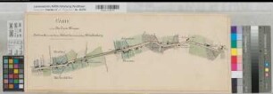 Beyenburg (Wuppertal) - Eckesey (Wuppertal) Berliner Straße Straßenzug Sektion III Schwelm - Strückerberg 1.H. 19.Jh. ca 1 : 5000 22,5 x 60 Zeichnung KSA Nr. 575c