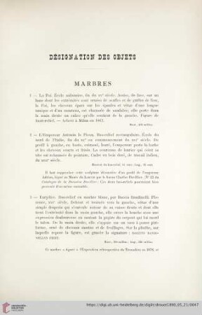 Marbres (Nr. 1 - 5)