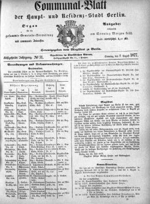 1877,31: No. 31, 5. August 1877