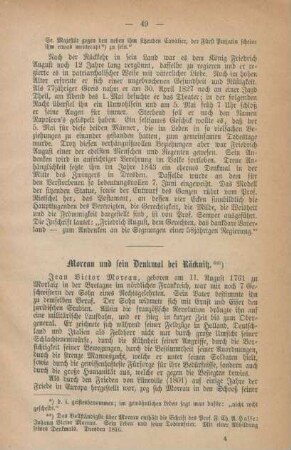 Moreau und sein Denkmal bei Räcknitz