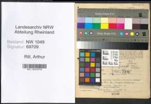 Entnazifizierung Arthur Rill , geb. 28.03.1893 (Lehrer)