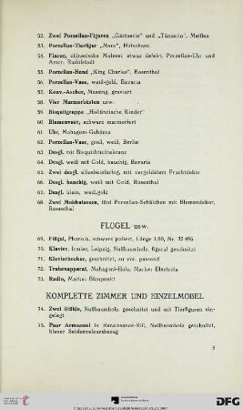 Komplette Zimmer und Einzelmöbel (Nr. 74-117)