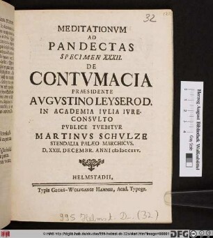 De Contvmacia