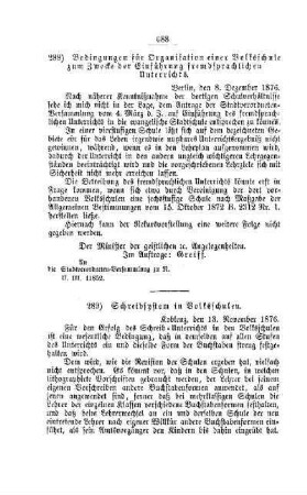 Schreibsystem in Volksschulen : [V. Volksschulwesen]