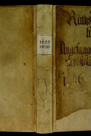 Ratsprotokolle, 1625 Aug. 2. - 1626 Juli 24.