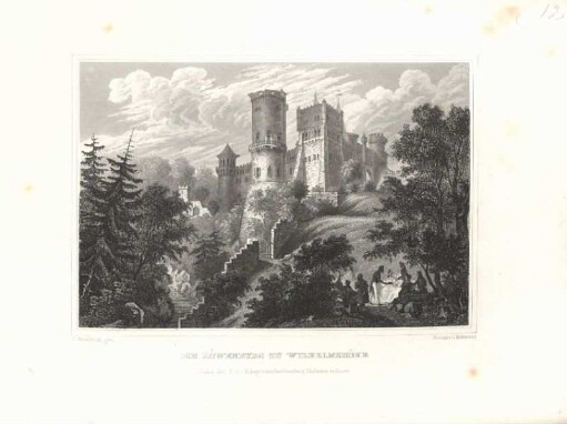 Die Löwenburg zu Wilhelmshoehe.