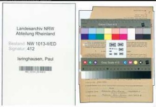 Entnazifizierung Paul Isringhausen , geb. 03.01.1910 (Lehrer)