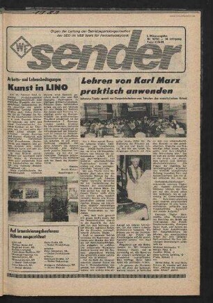 Betriebszeitung 'WF-Sender', Nr.10/1983 (2. Märzausgabe 1983)