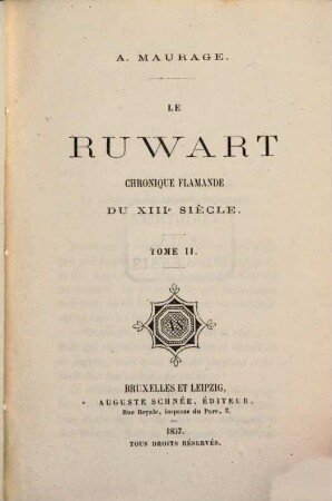 Le Ruwart : chronique flamande du XIIIe siècle, 2