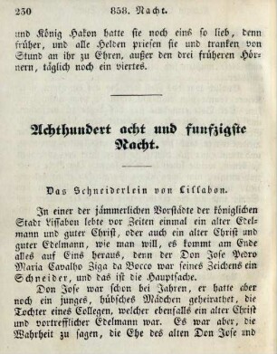 Achthundert acht und funfzigste Nacht