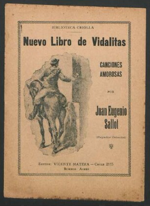 Nuevo libro de vidalitas : canciones amorosas