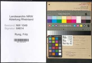 Entnazifizierung Fritz Rung , geb. 03.04.1900 (Kaufmaennischer Angestellter)