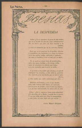 Poesías : La despedida