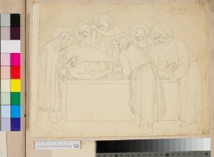 Grablegung Christi nach dem Fresko von Lorenzetti in der Unterkirche von San Francesco in Assisi