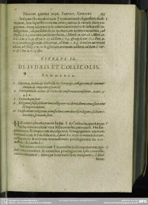 Titulus IX. De Iudaeis Coelicolis