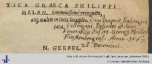 [Provenienz]: Besinger, Johannes