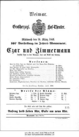 Czar und Zimmermann