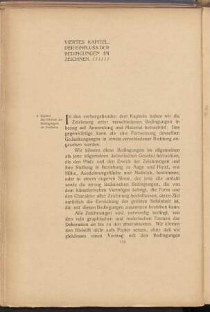 Viertes Kapitel: Der Einfluss der Bedingungen im Zeichnen.