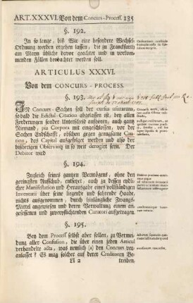 Articulus XXXVI. Von dem Concurs-Process.