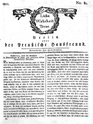 No. 82., 13ten October 1810