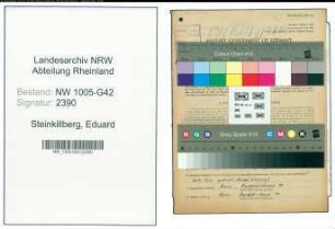 Entnazifizierung Eduard Steinkillberg , geb. 24.10.1906 (Malermeister)