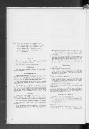 6.3 Wahlzeit, Wahlbezirke, Wahlbenachrichtigung, Stimmzettel, Wahlhandlung, Wahlschein und Briefwahl, Wahlrecht, Strafrecht und Wahlvorstände für die Briefwahl