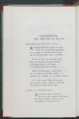 Antisonetos del Río de La Plata