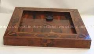 Tric Trac, Schach und Mühle, 2 Bretter mit 30 Spielsteinen