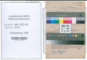 Entnazifizierung Willi Klinkenberg , geb. 16.07.1879 (Stadtinspektor)