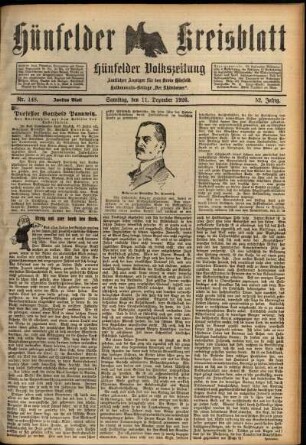 Zweite Ausgabe vom Samstag, den 11. Dezember 1926.
