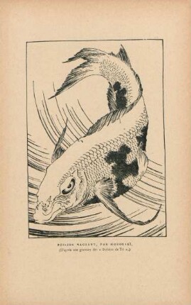 Poisson nageant, par Hokousai. (D'après une gravure des "Poésies de Tô")
