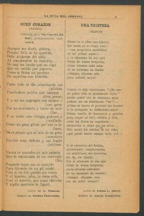 Una tristeza : (Tango)