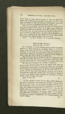 Litterarische Notizen : Schluß von Heft 5, S. 159 f.