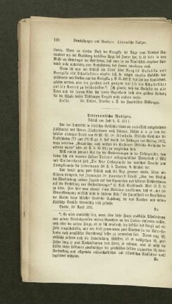 Litterarische Notizen : Schluß von Heft 5, S. 159 f.