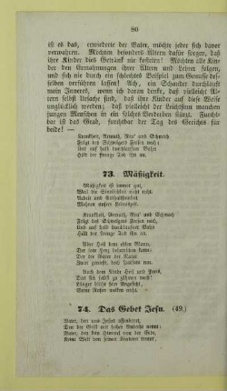 73. Mäßigkeit