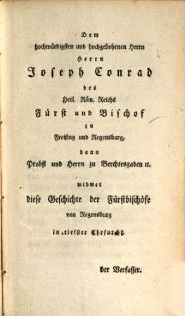 Geschichte der Fürstbischöfe von Regensburg