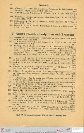 3. Antike Plastik (Skulpturen und Bronzen)(Nr. 225 - 442)