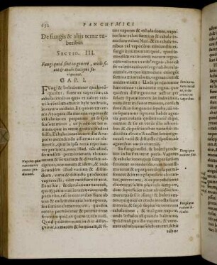 De fungis & aliis terræ tuberibus Sectio III.